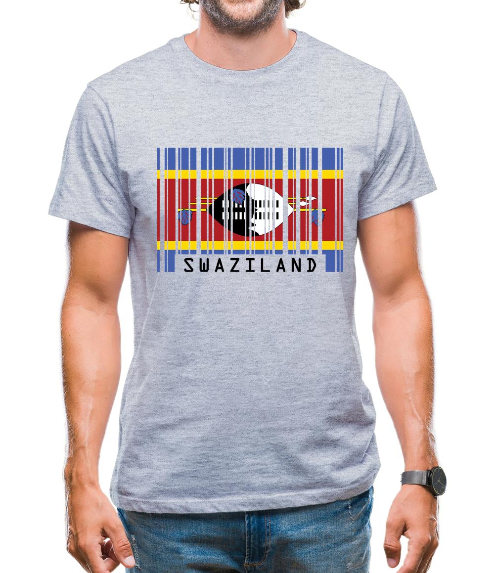 Swaziland Barcode Style Flag Mens T-Shirt