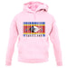 Swaziland Barcode Style Flag unisex hoodie