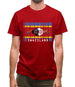 Swaziland Barcode Style Flag Mens T-Shirt