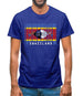 Swaziland Barcode Style Flag Mens T-Shirt