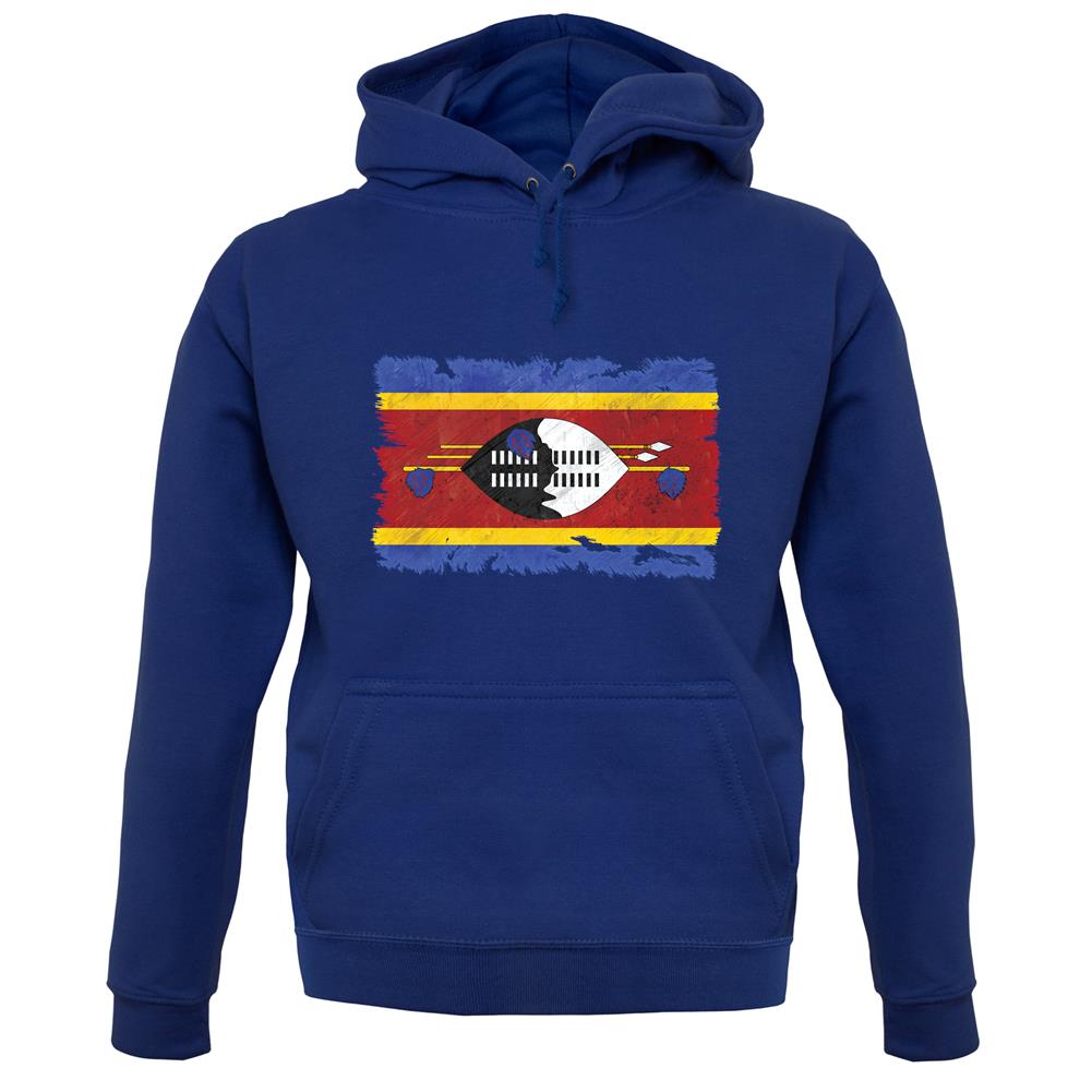 Swaziland Grunge Style Flag unisex hoodie