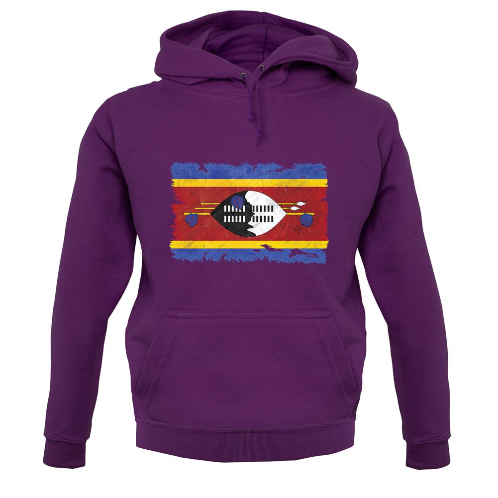 Swaziland Grunge Style Flag unisex hoodie