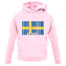 Sweden Barcode Style Flag unisex hoodie