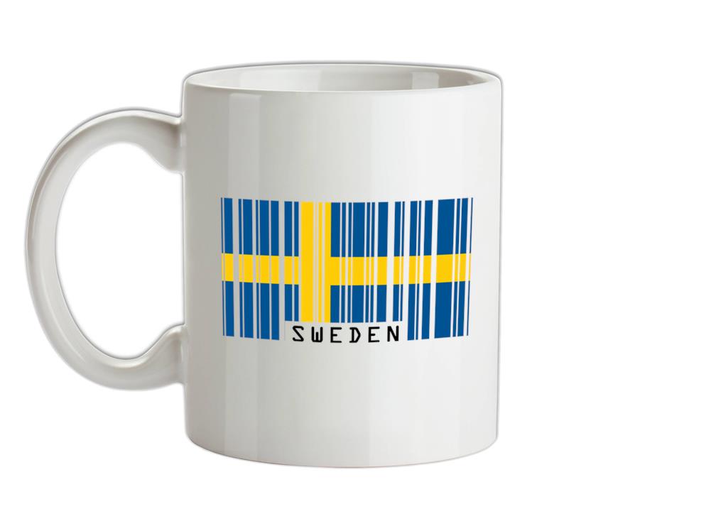 Sweden Barcode Style Flag Ceramic Mug