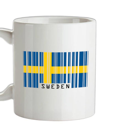 Sweden Barcode Style Flag Ceramic Mug