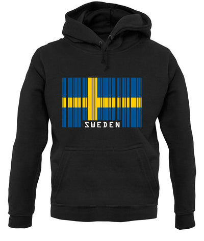 Sweden Barcode Style Flag unisex hoodie