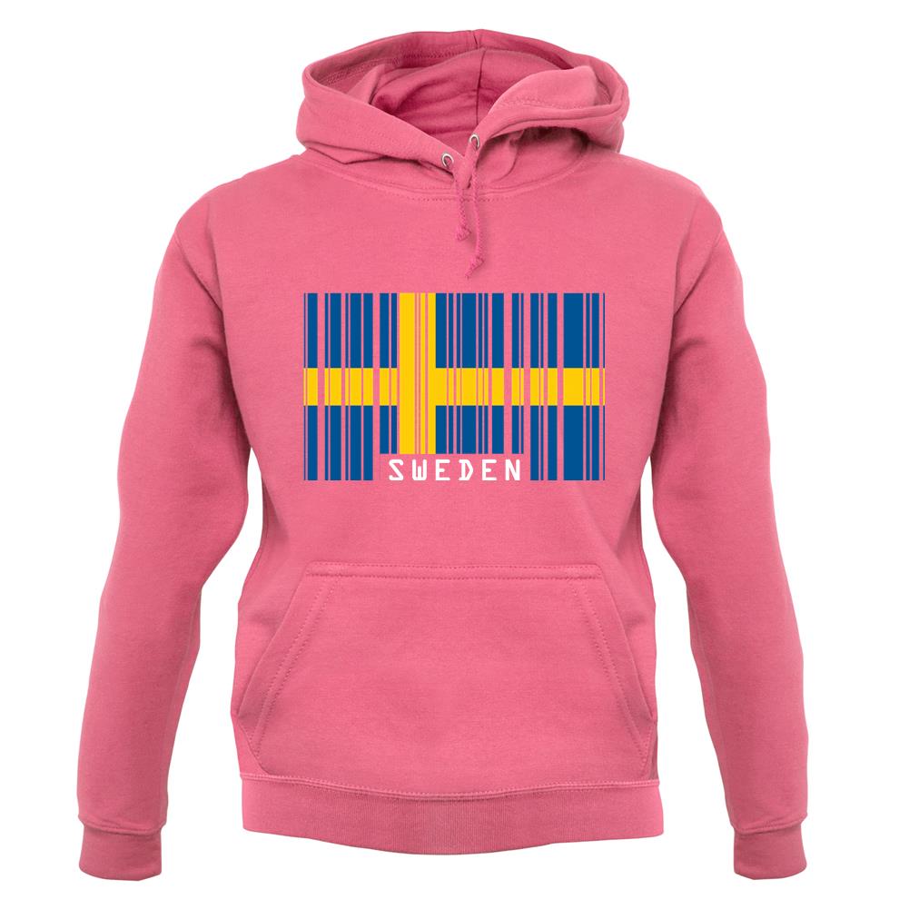 Sweden Barcode Style Flag unisex hoodie