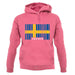 Sweden Barcode Style Flag unisex hoodie