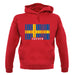 Sweden Barcode Style Flag unisex hoodie