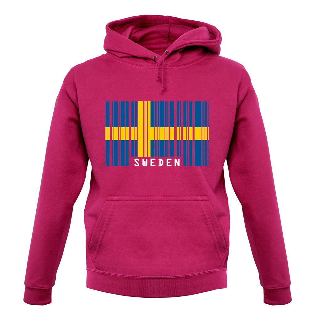 Sweden Barcode Style Flag unisex hoodie