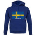 Sweden Barcode Style Flag unisex hoodie