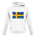 Sweden Grunge Style Flag unisex hoodie