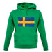 Sweden Grunge Style Flag unisex hoodie