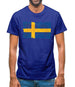 Sweden Grunge Style Flag Mens T-Shirt