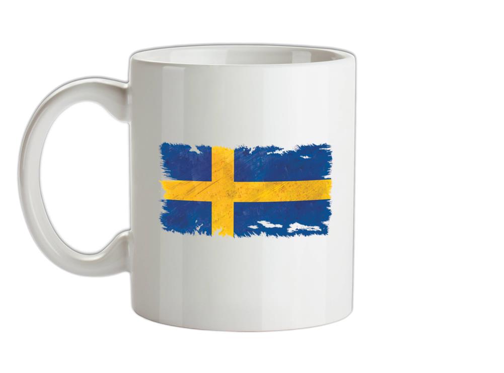 Sweden Grunge Style Flag Ceramic Mug