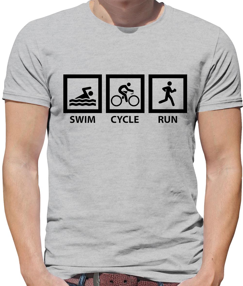 Swim Cycle Run Mens T-Shirt