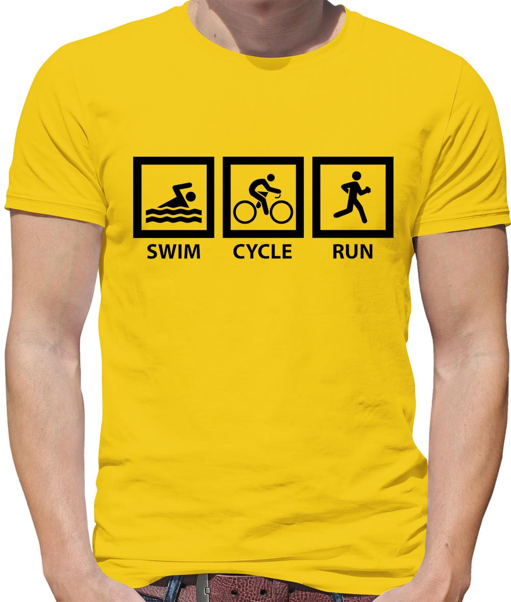 Swim Cycle Run Mens T-Shirt