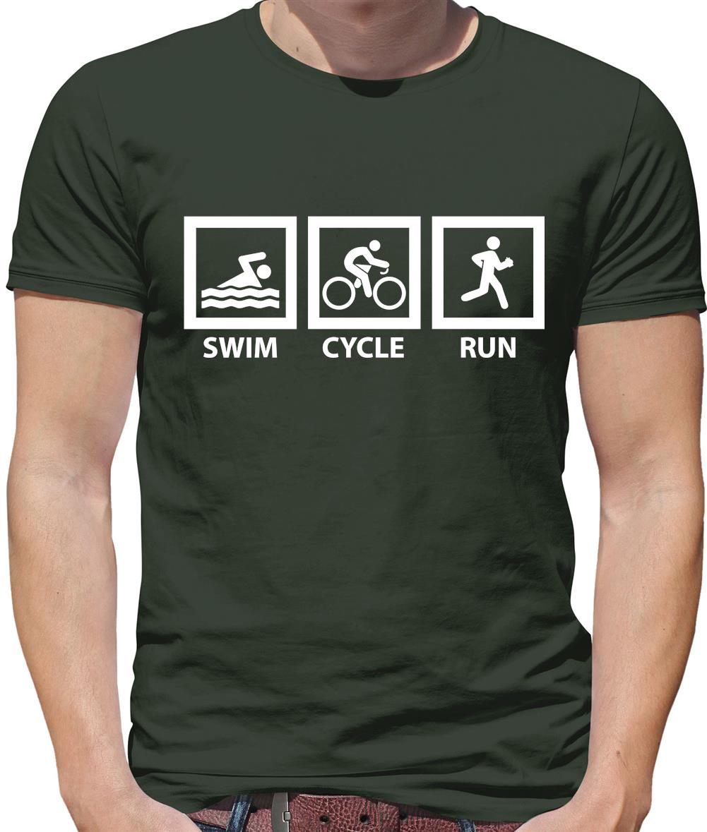 Swim Cycle Run Mens T-Shirt