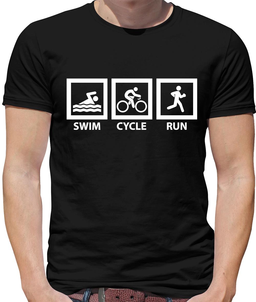Swim Cycle Run Mens T-Shirt