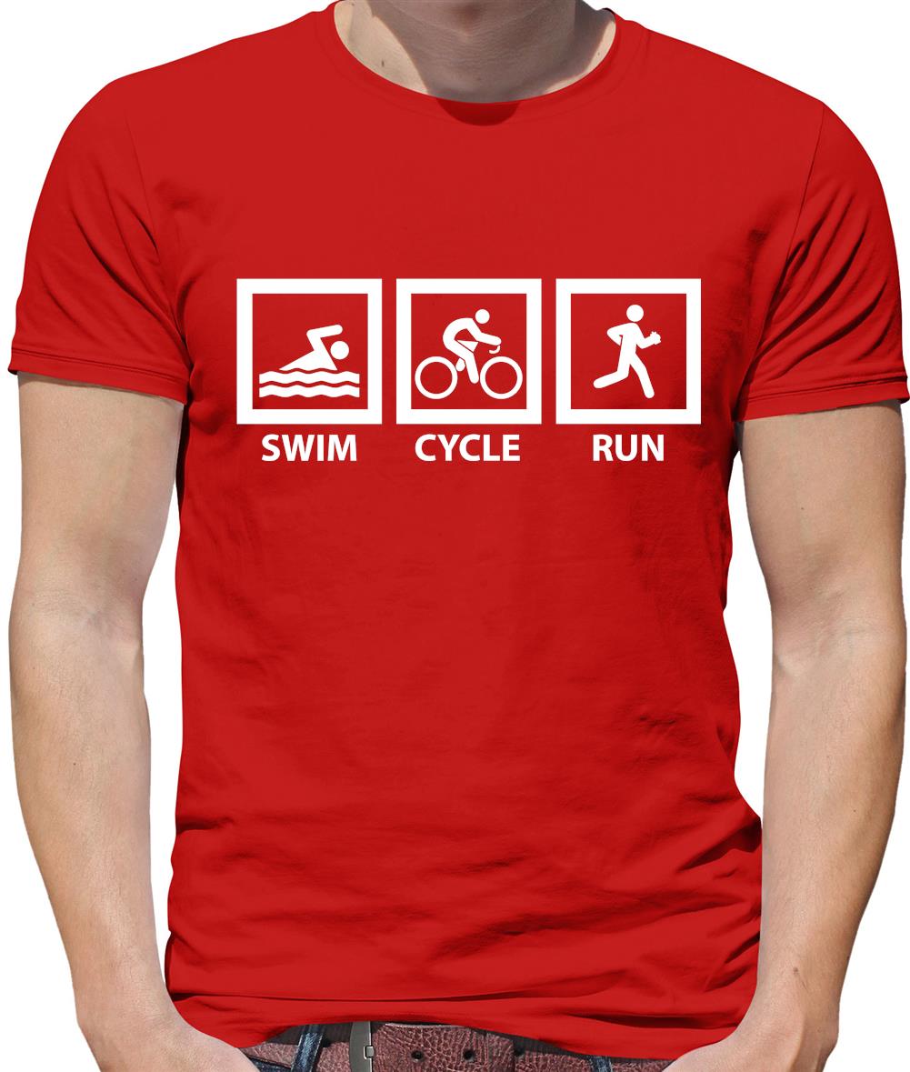 Swim Cycle Run Mens T-Shirt