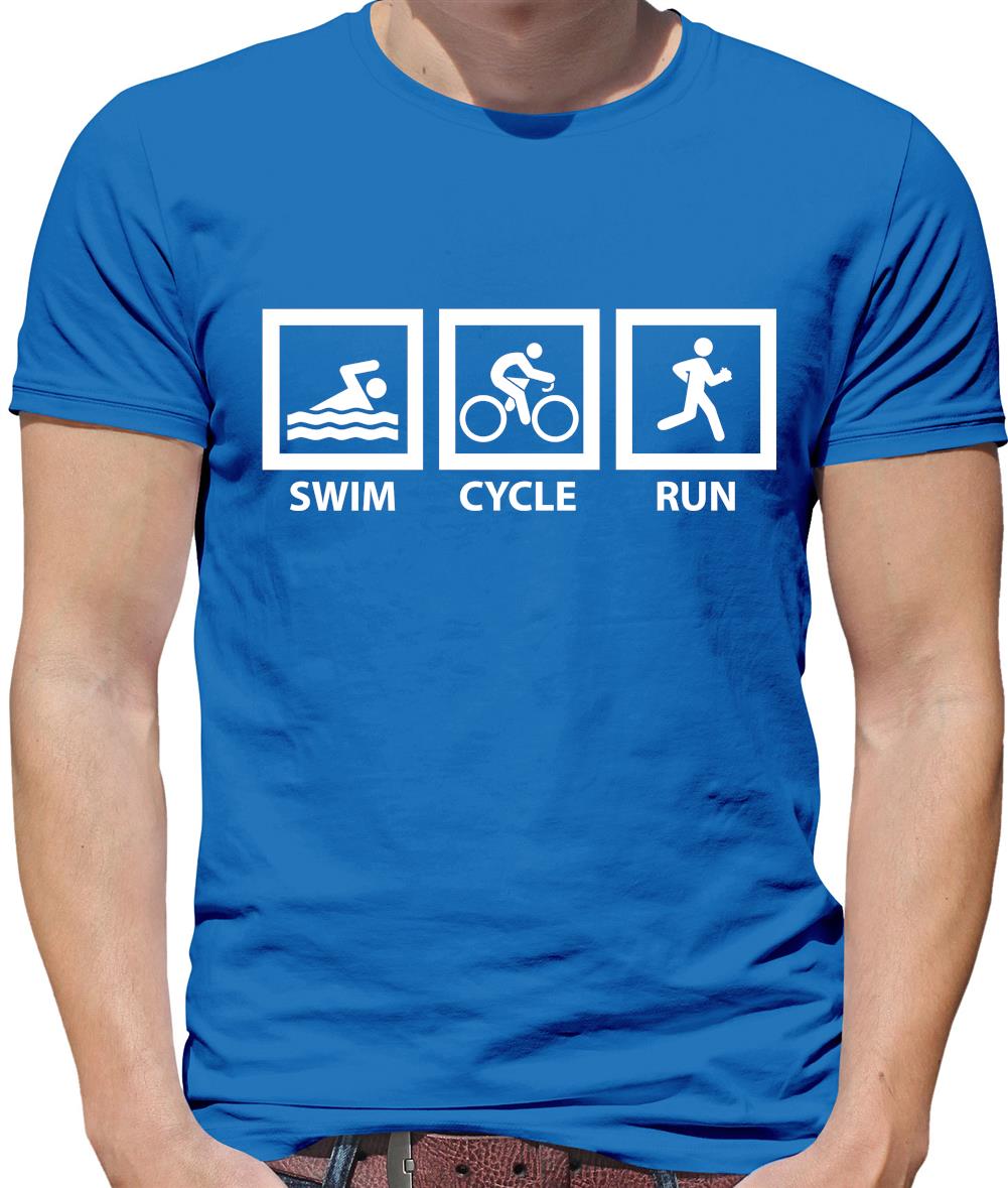 Swim Cycle Run Mens T-Shirt