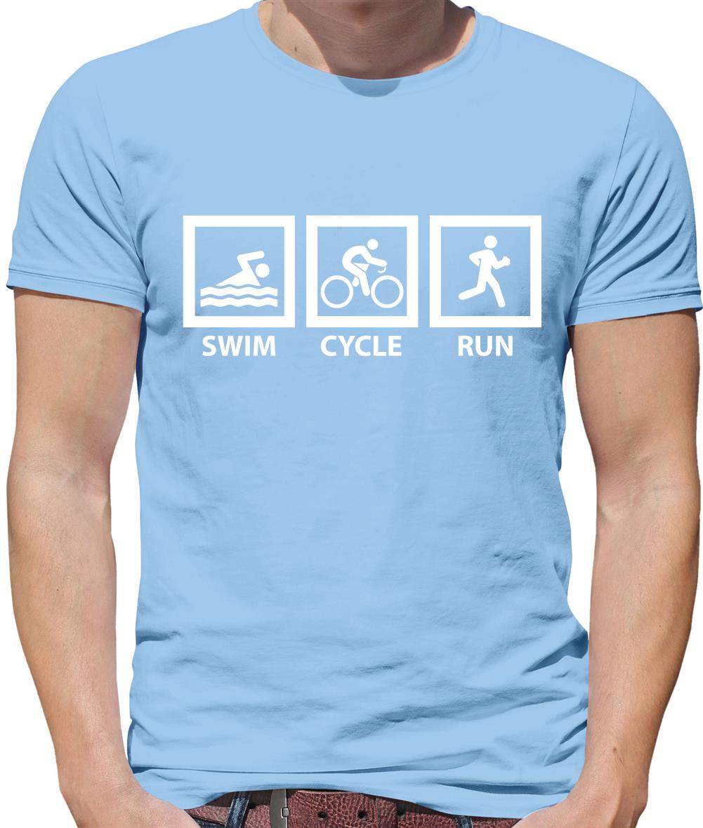 Swim Cycle Run Mens T-Shirt