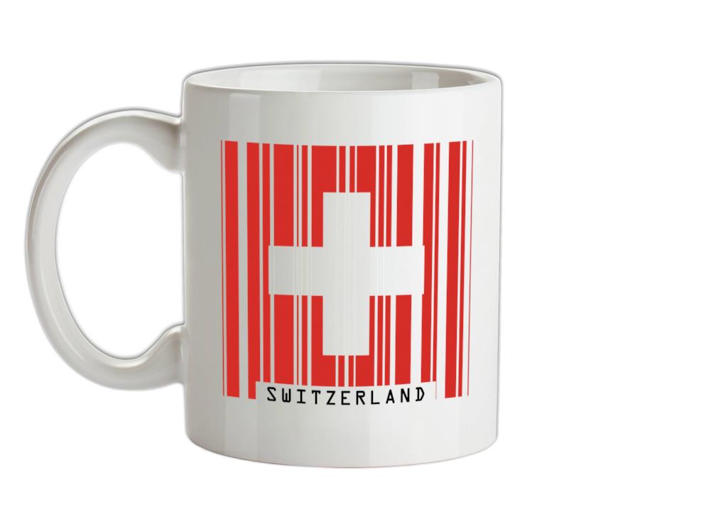 Switzerland Barcode Style Flag Ceramic Mug