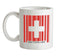 Switzerland Barcode Style Flag Ceramic Mug