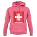 Switzerland Barcode Style Flag unisex hoodie