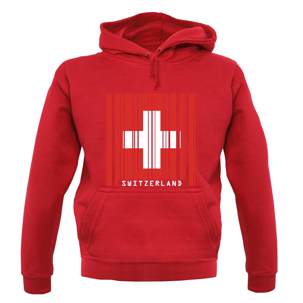 Switzerland Barcode Style Flag unisex hoodie
