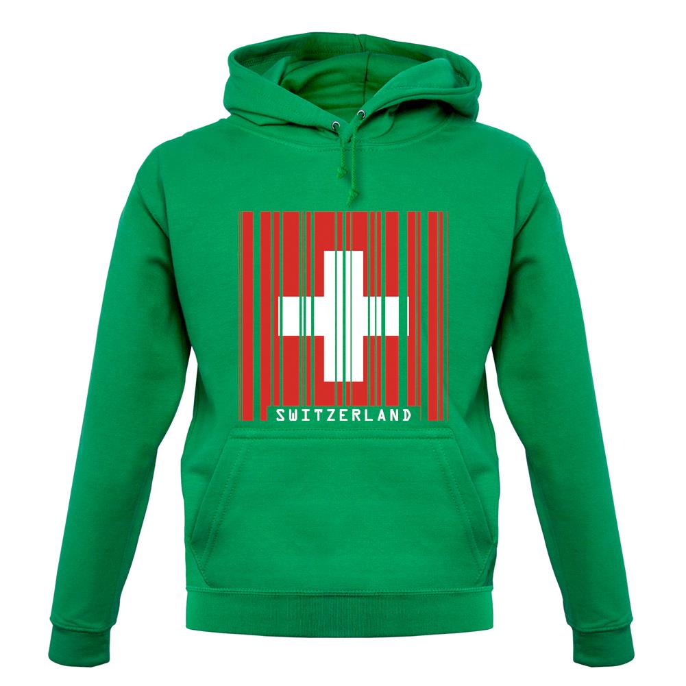 Switzerland Barcode Style Flag unisex hoodie