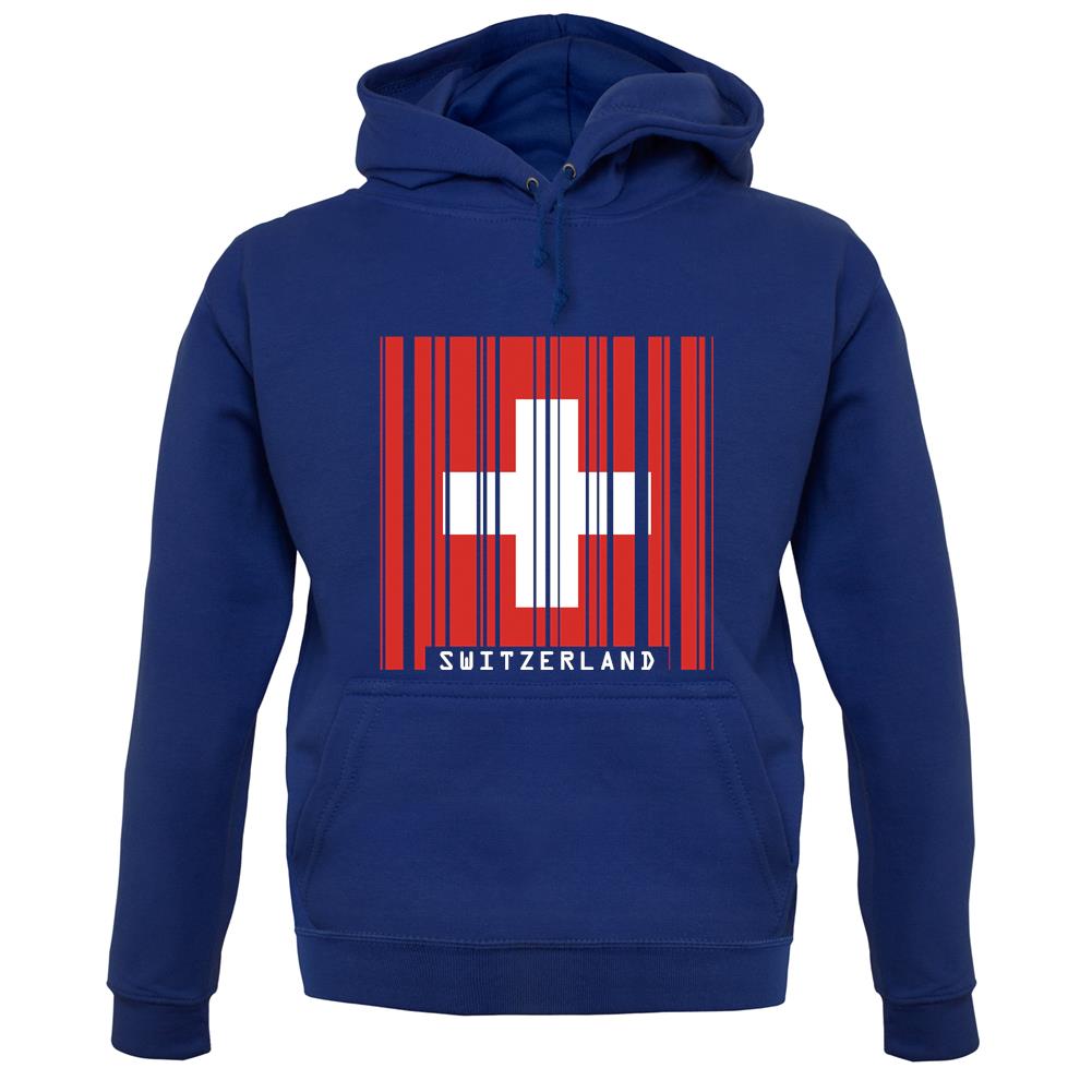 Switzerland Barcode Style Flag unisex hoodie