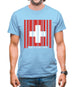 Switzerland Barcode Style Flag Mens T-Shirt