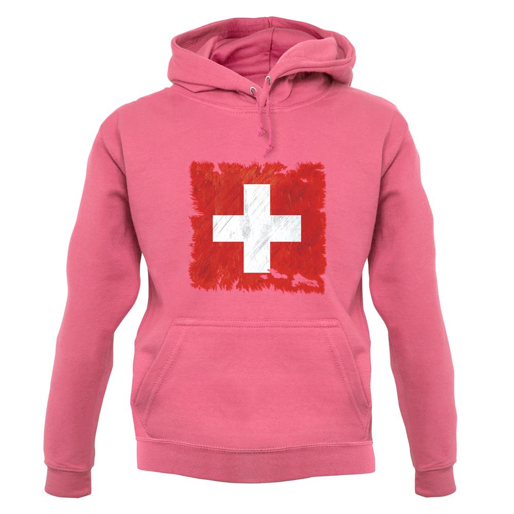Switzerland Grunge Style Flag unisex hoodie