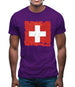 Switzerland Grunge Style Flag Mens T-Shirt