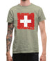 Switzerland Grunge Style Flag Mens T-Shirt