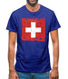 Switzerland Grunge Style Flag Mens T-Shirt