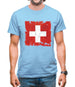 Switzerland Grunge Style Flag Mens T-Shirt