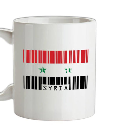 Syria Barcode Style Flag Ceramic Mug