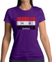 Syria Barcode Style Flag Womens T-Shirt