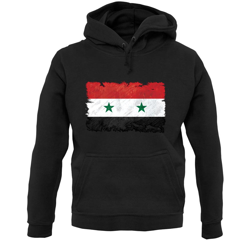 Syria Grunge Style Flag Unisex Hoodie