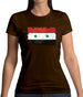 Syria Grunge Style Flag Womens T-Shirt