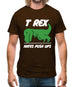 T-Rex Hates Pushups Mens T-Shirt