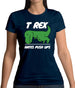 T-Rex Hates Pushups Womens T-Shirt