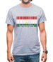Tajikistan Barcode Style Flag Mens T-Shirt