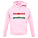 Tajikistan Barcode Style Flag unisex hoodie