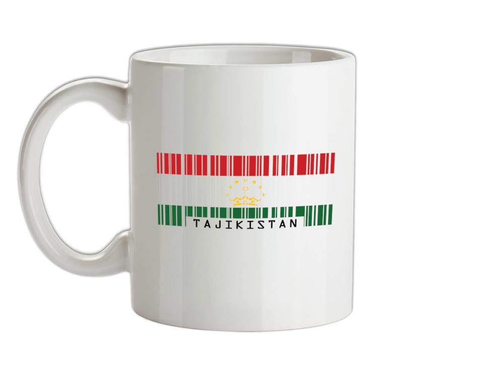 Tajikistan Barcode Style Flag Ceramic Mug