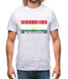 Tajikistan Barcode Style Flag Mens T-Shirt