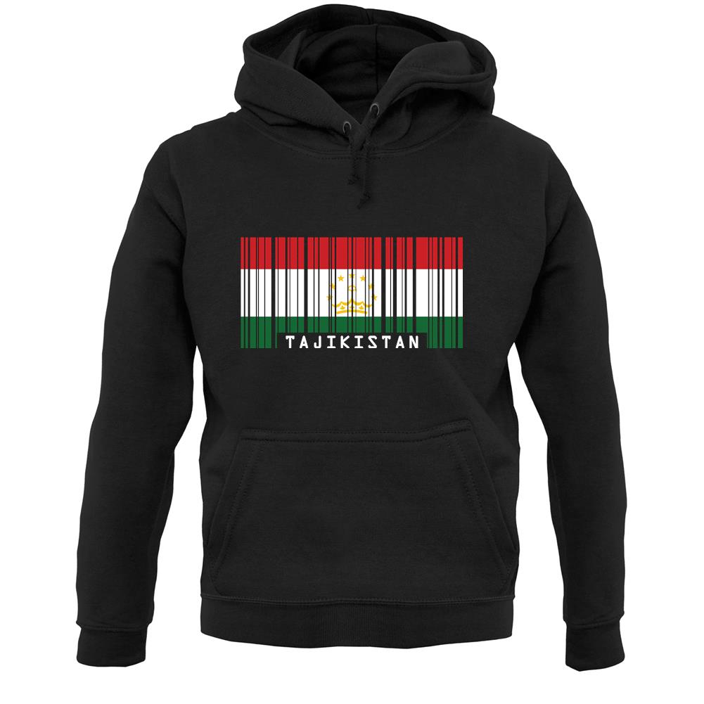 Tajikistan Barcode Style Flag Unisex Hoodie