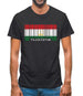 Tajikistan Barcode Style Flag Mens T-Shirt